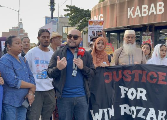 विनको न्यायका लागि ज्याक्सन हाइट्समा प्रदर्शन, रागा र भाल्डेजले भनेः गोली हान्ने प्रहरीलाई जवाफदेही बनाऊ